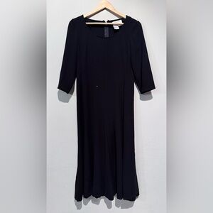 MAXMARA WOMEN DRESS A-LINE Business Casual Office Women Sz 4 Black 3/4 Sleeve